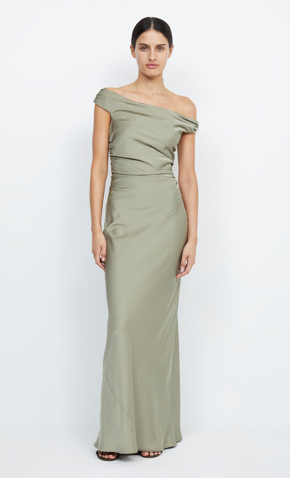 eternity off shoulder maxi - sage $380.00