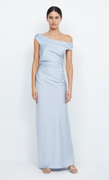 ETERNITY OFF SHOULDER MAXI - DUSTY BLUE – BEC + BRIDGE US