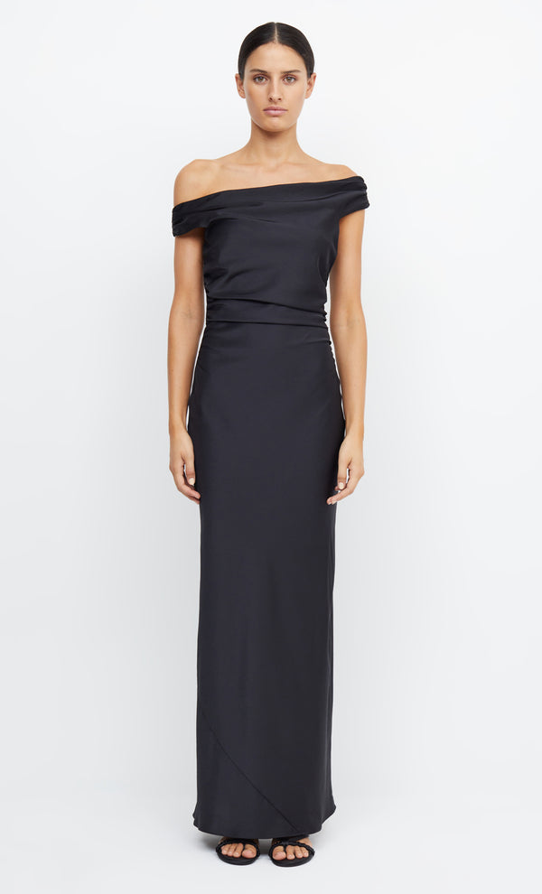 Eternity Off Shoulder Bridesmaid Formal Dress in Black by Bec + Bridge