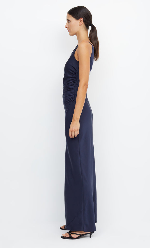 Eternity One Shoulder Bridesmaid Prom Dress in Navy Ink by Bec + Bridge