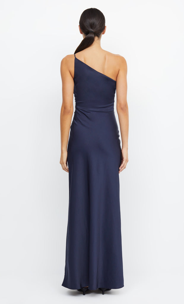 Eternity One Shoulder Bridesmaid Prom Dress in Navy Ink by Bec + Bridge