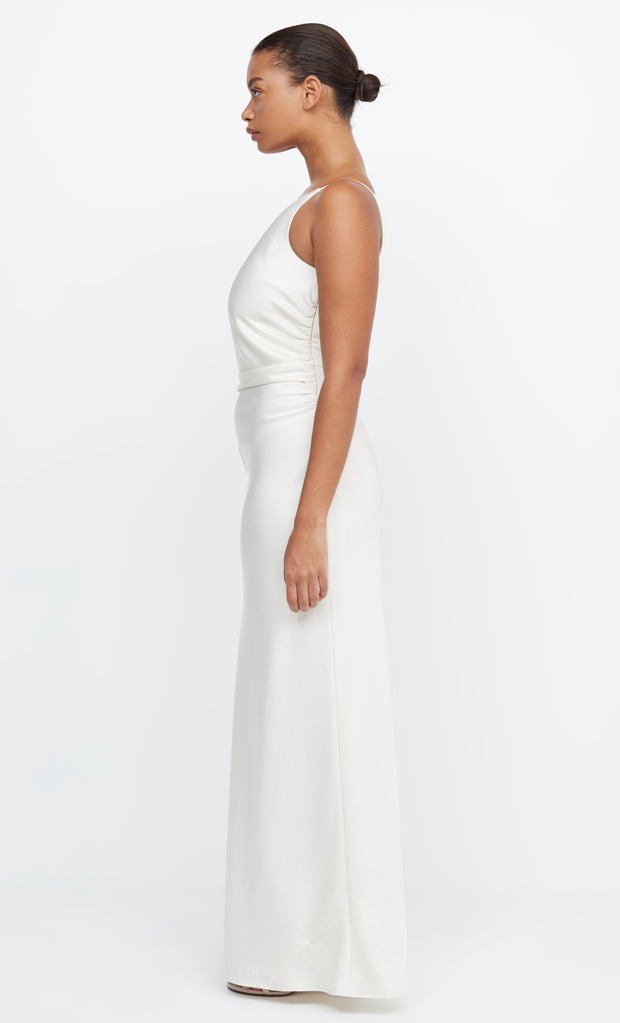 Eternity One Shoulder Maxi Bridal Bridesmaid Dress in Cream Ivory by Bec + Bridge