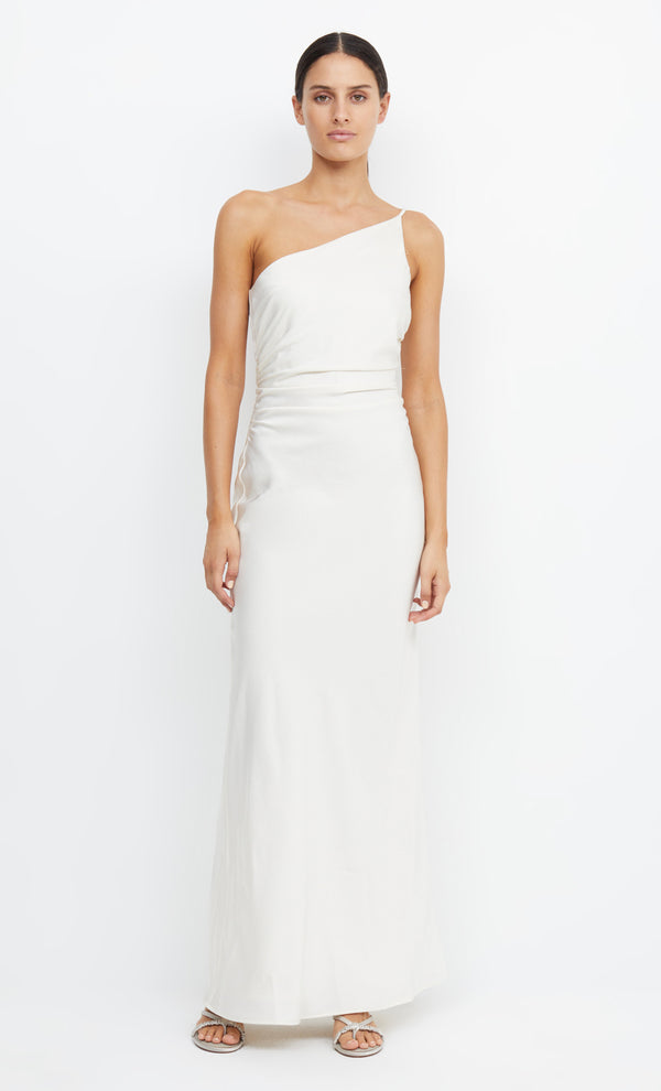 Eternity One Shoulder Maxi Bridal Bridesmaid Dress in Cream Ivory by Bec + Bridge