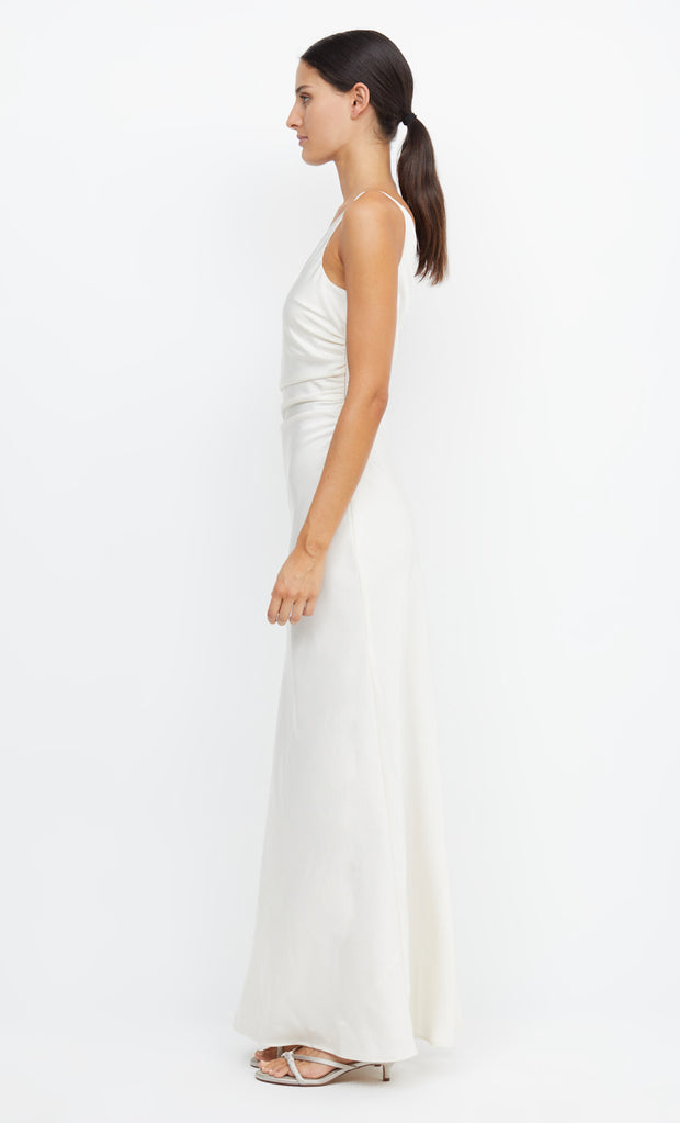 Eternity One Shoulder Maxi Bridal Bridesmaid Dress in Cream Ivory by Bec + Bridge