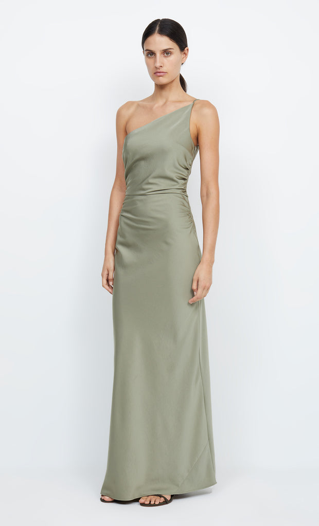 Eternity Asym One Shoudler Bridesmaid Dress in Sage Green by Bec + Bridge