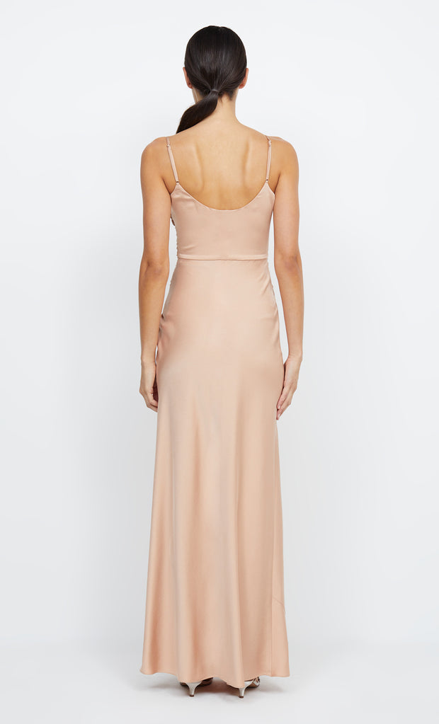 Eternity Scoop Neck Bridesmaid Prom Maxi Dress in Rose Gold by Bec + Bridge