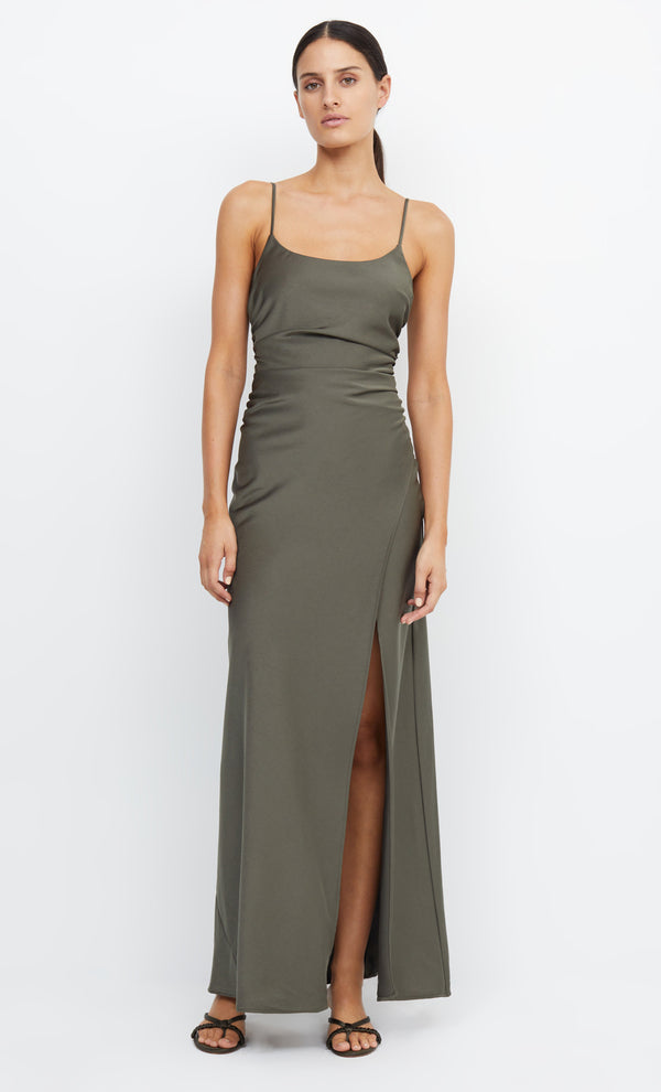 Eternity Scoop Neck Maxi Bridesmaid Dress in Dark Willow by Bec + Bridge