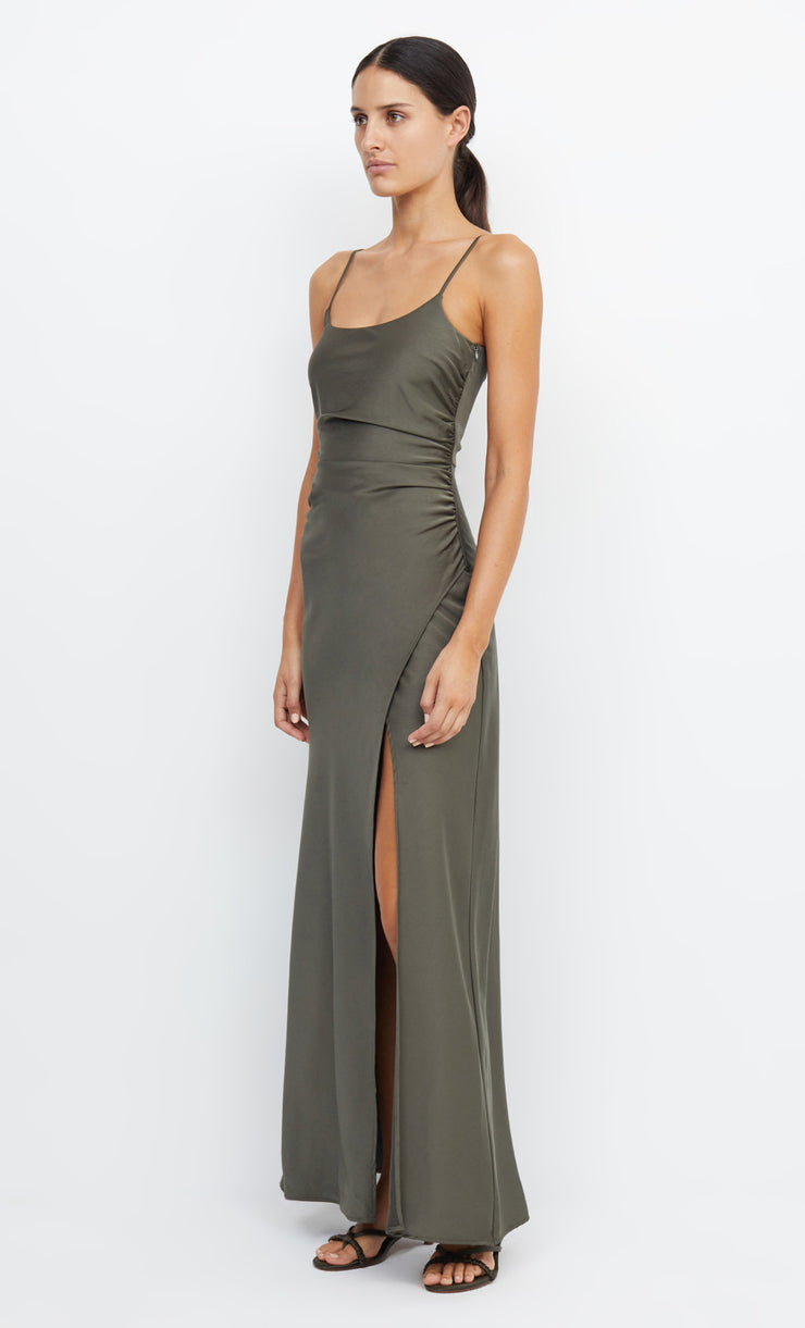 Eternity Scoop Neck Maxi Bridesmaid Dress in Dark Willow by Bec + Bridge