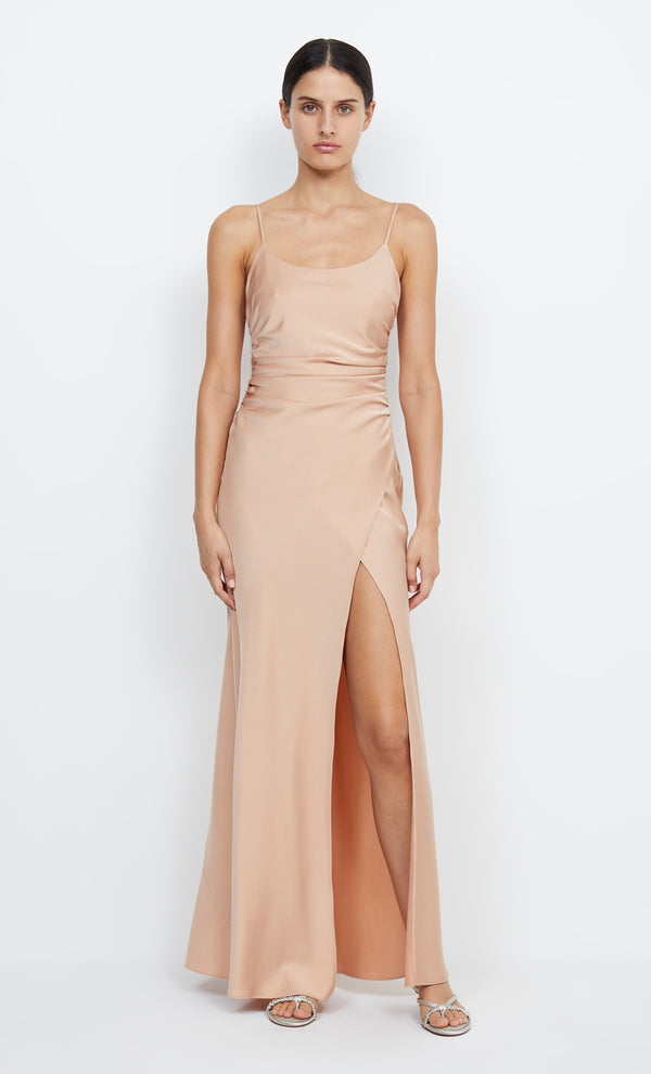 Eternity Scoop Neck Bridesmaid Prom Maxi Dress in Rose Gold by Bec + Bridge