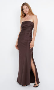 ETERNITY STRAPLESS MAXI  - DARK CHOCOLATE