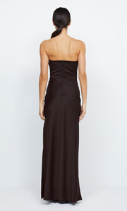 ETERNITY STRAPLESS MAXI  - DARK CHOCOLATE