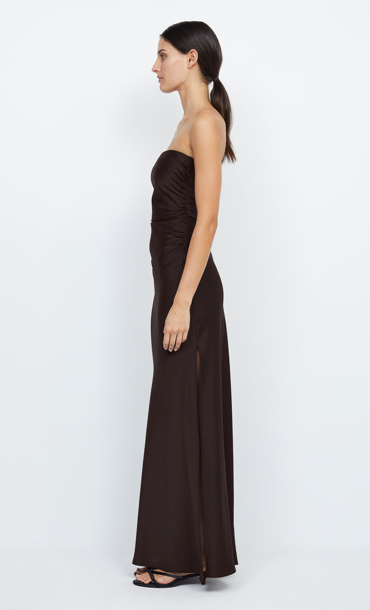 ETERNITY STRAPLESS MAXI  - DARK CHOCOLATE