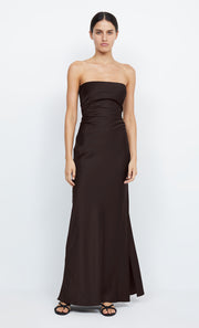 ETERNITY STRAPLESS MAXI  - DARK CHOCOLATE