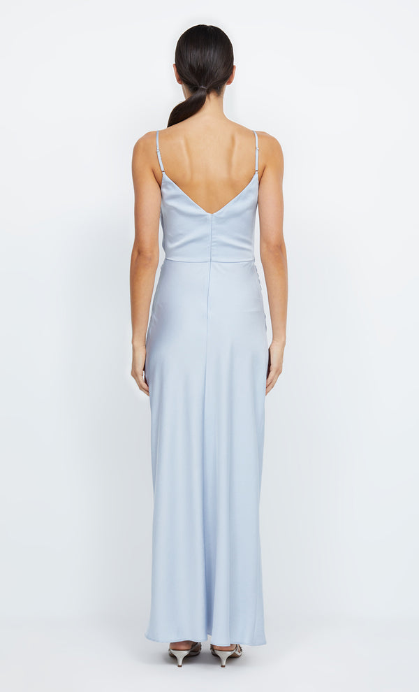 Eternity V Neck Bridesmaid Prom Dress in Dusty Blue by Bec + Bridge