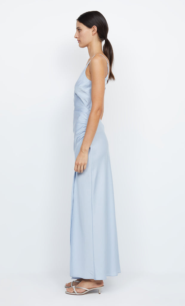 Eternity V Neck Bridesmaid Prom Dress in Dusty Blue by Bec + Bridge