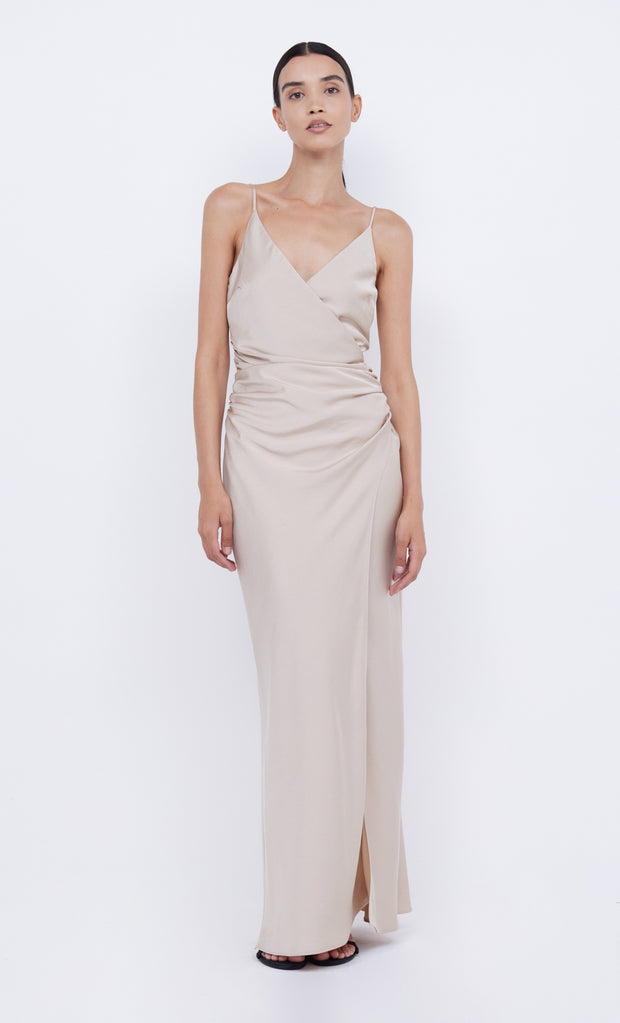 Eternity V Maxi Bridesmaid Dress in Sand by Bec + Bridge