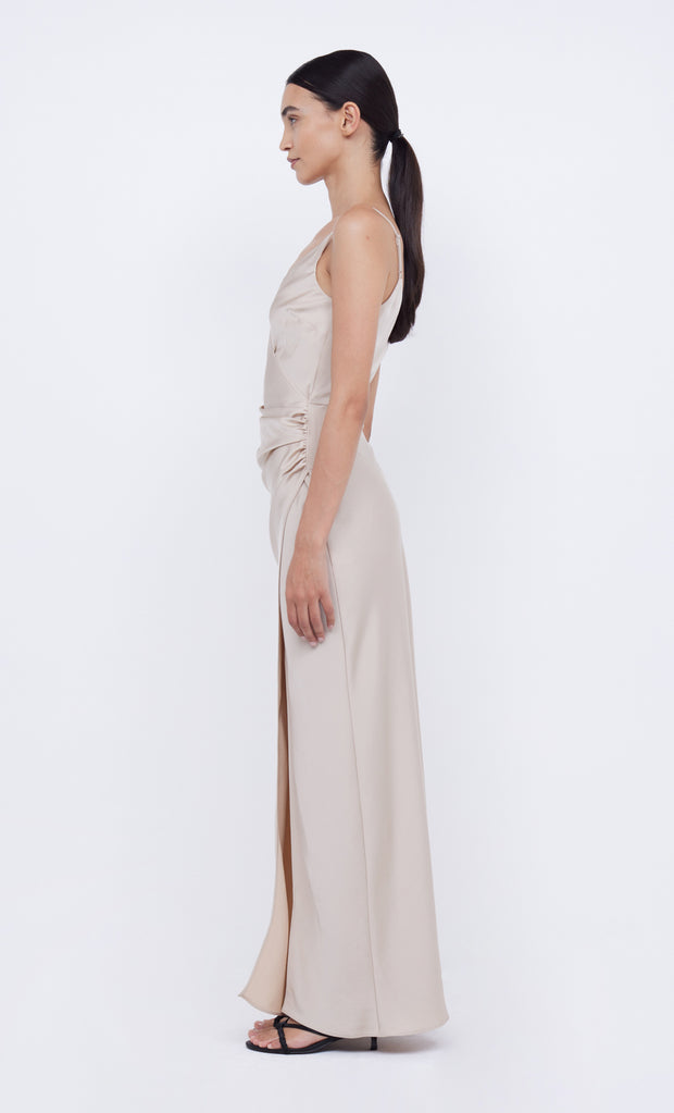 Eternity V Maxi Bridesmaid Dress in Sand by Bec + Bridge