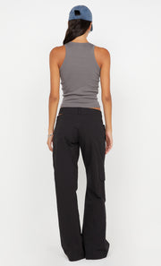 Felix Racer Tank with Emb in Charcoal by Bec + Bridge