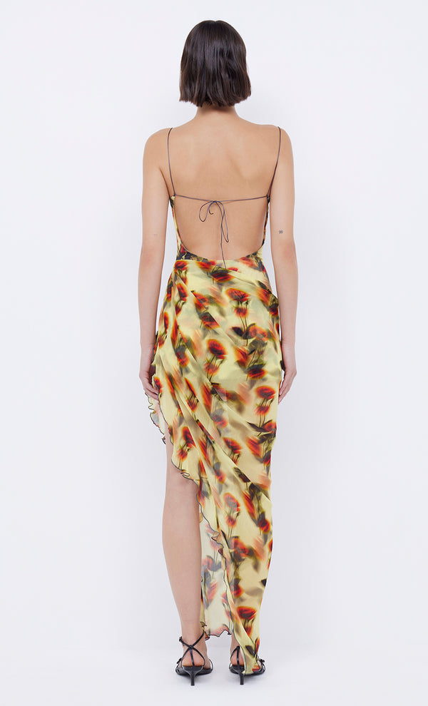 Fiore Asym Maxi Dress in Citrus Rose by Bec +Bridge