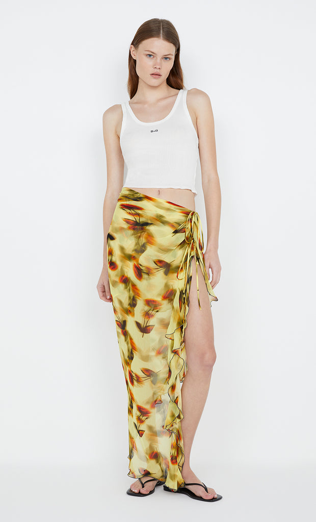 FIORE WRAP SKIRT - CITRUS ROSE