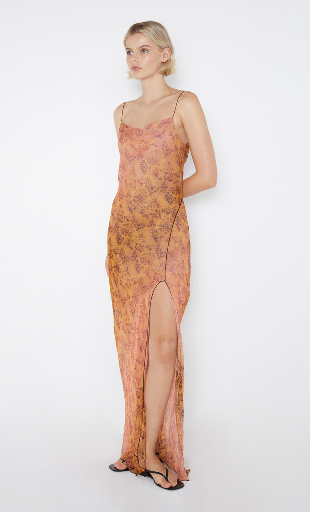 Fleur De Lis Maxi Dress in Fleur with open back by Bec + Bridge