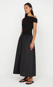 FREYA ASYM MAXI DRESS - BLACK