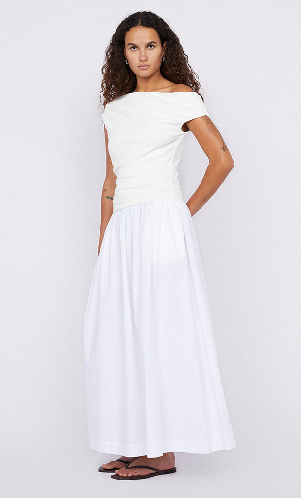 Freya Asym Maxi Dress in White by Bec + Bridge