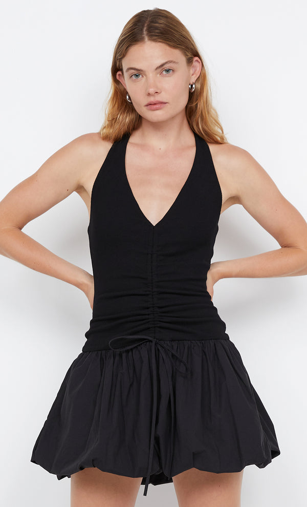 Freya Bubble Mini Dress in Black by Bec + Bridge