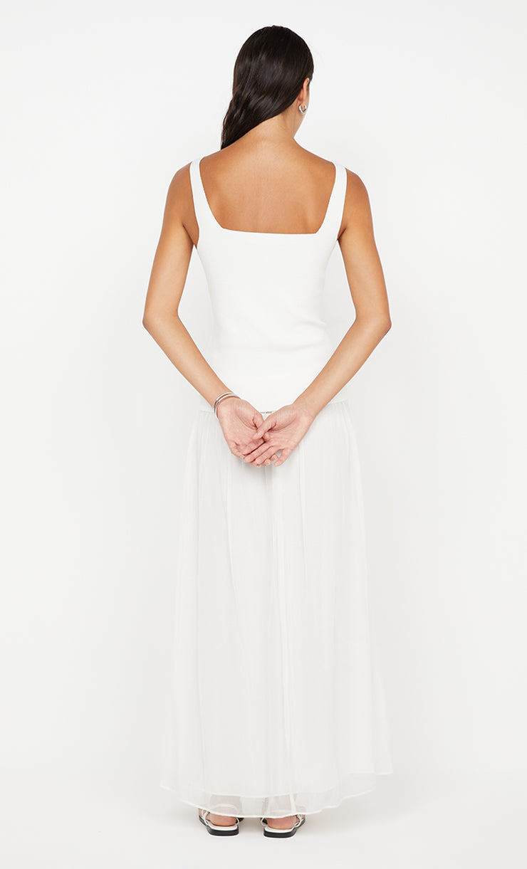 GEMMA SQUARE NECK TANK - IVORY