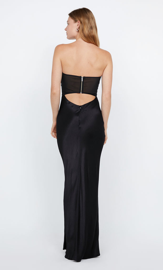 HALLE STRAPLESS DRESS - BLACK