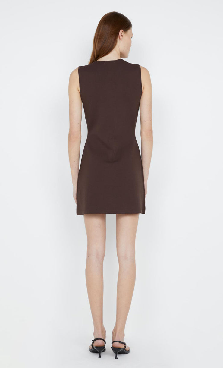 Ilora Knit Mini Dress in choc brown by Bec + Bridge