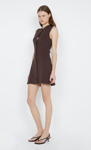 Ilora Knit Mini Dress in choc brown by Bec + Bridge