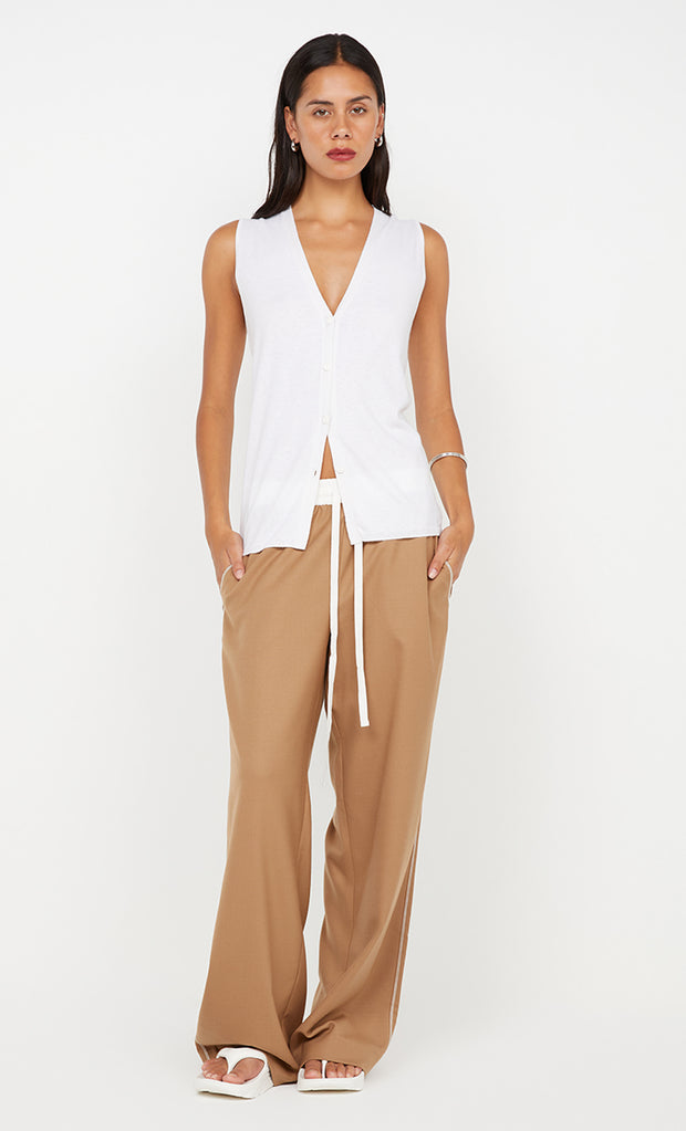 ILUKA BUTTONED VEST - WHITE