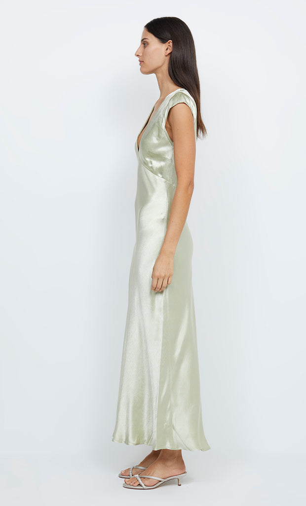 INDI V MAXI DRESS - HONEYDEW