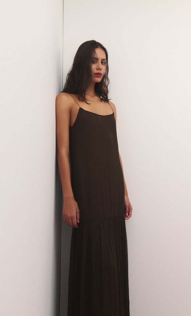 INKA MAXI DRESS - CHOCOLATE