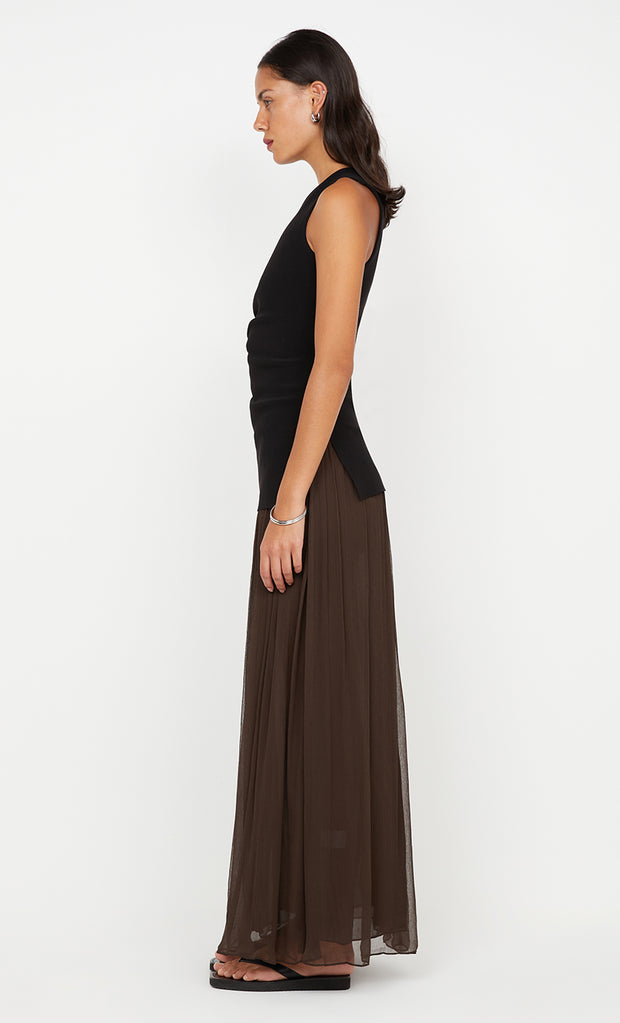 INKA MAXI SKIRT  - CHOCOLATE