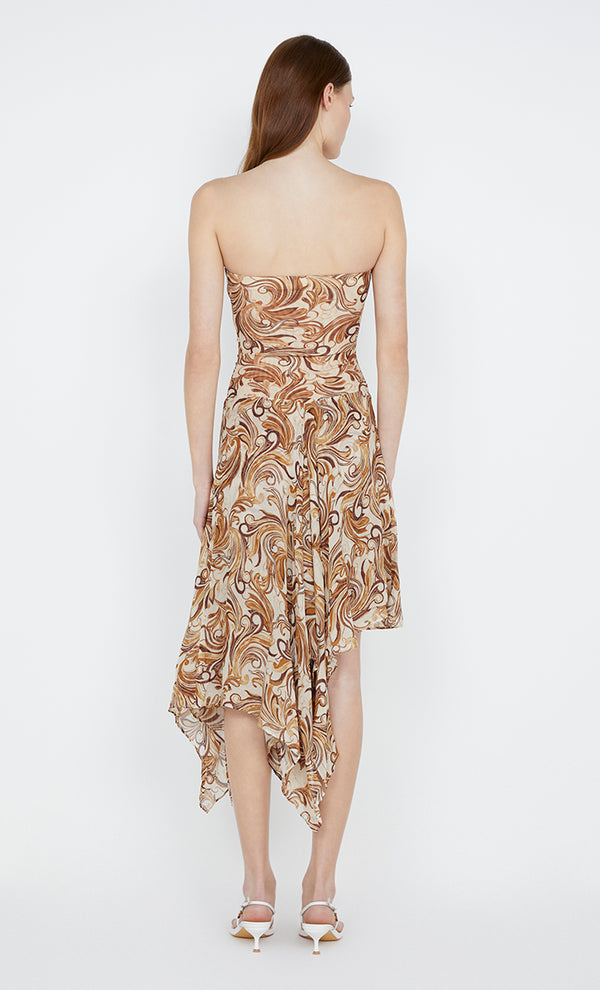 Jocelyn Strapless Dress in cream swirl by Bec + Bridge