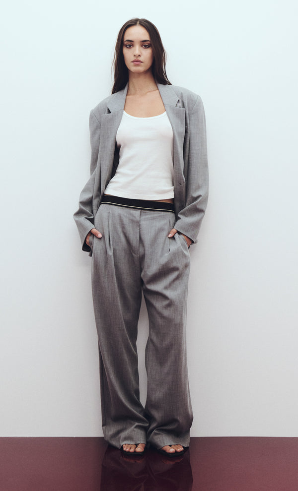 JORDIN PANT - CHARCOAL WEAVE