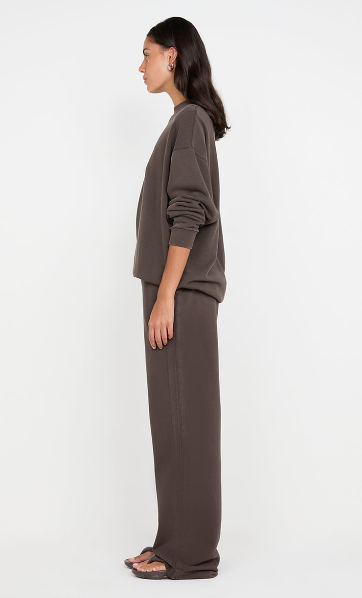 JORJA CREW JUMPER - DARK CHOCOLATE