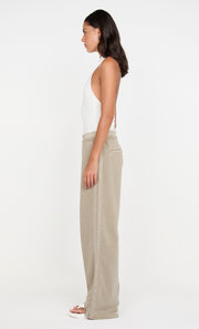 JORJA DOUBLE WAISTBAND PANT - TAUPEE