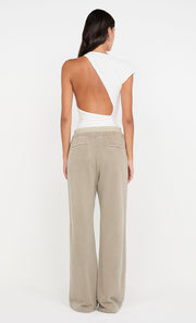 JORJA DOUBLE WAISTBAND PANT - TAUPE