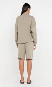 JORJA ZIP UP JUMPER - TAUPE