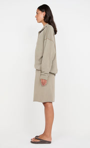 JORJA ZIP UP JUMPER - TAUPE