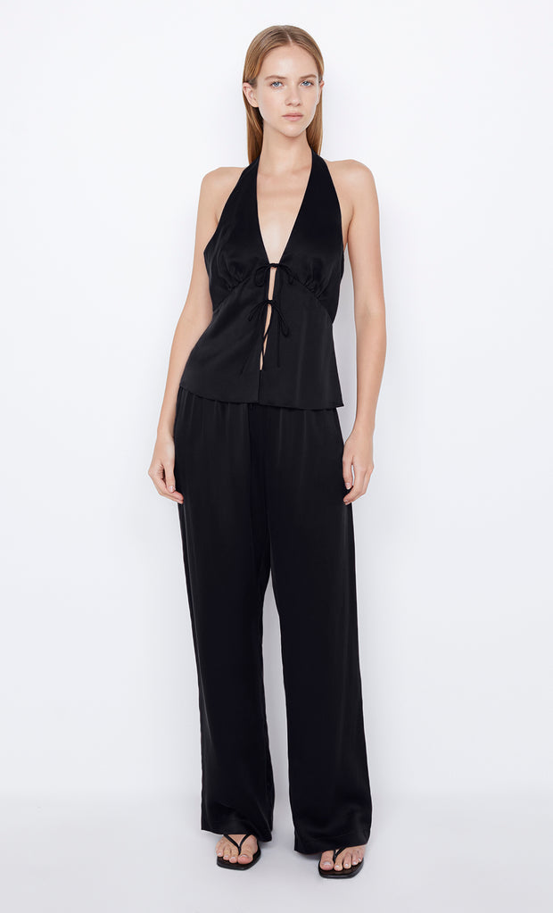 Kaia Silk Pant in Black by Bec + Bridge