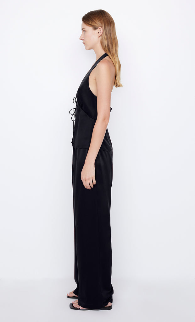 Kaia Silk Pant in Black by Bec + Bridge