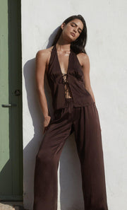 KAIA PANT - CHOC PLUM