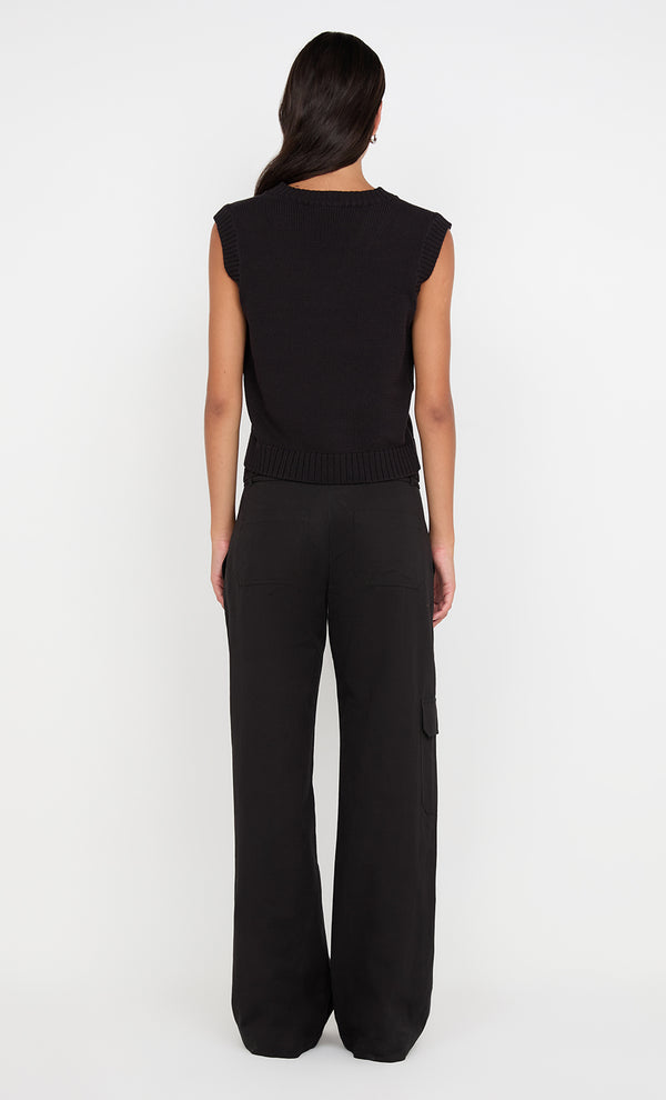 Kamilah V Neck Knitted Tank in Black by Bec + Bridge