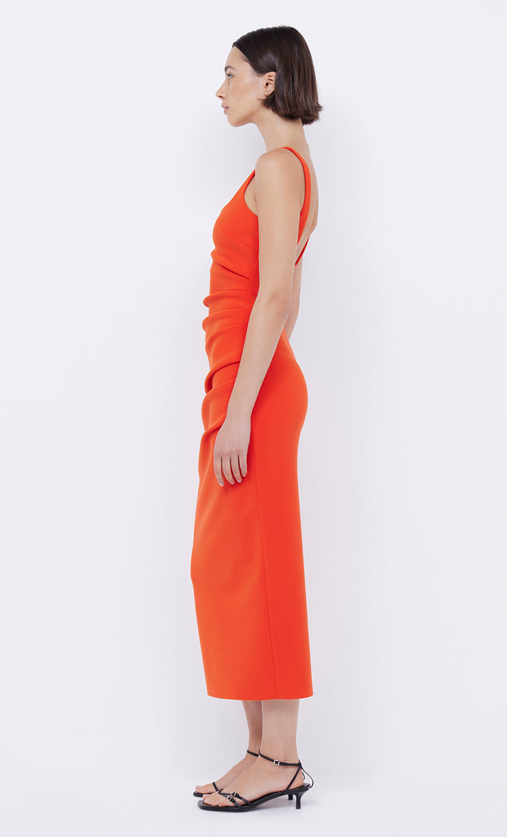 Karina Tuck Midi Dress in fire red by Bec + Bridge