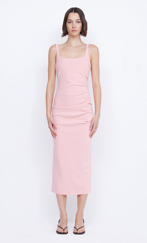 Karina Tuck Midi Dress in Guava by Bec + Bridge