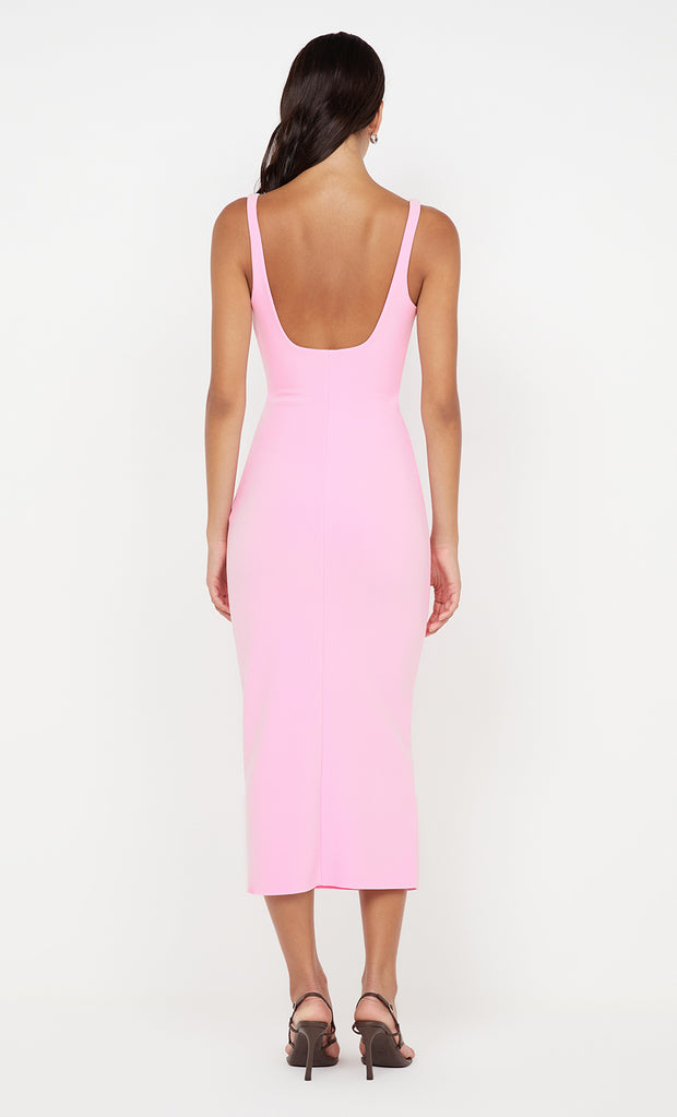 KARINA TUCK MIDI DRESS - ORCHID PINK